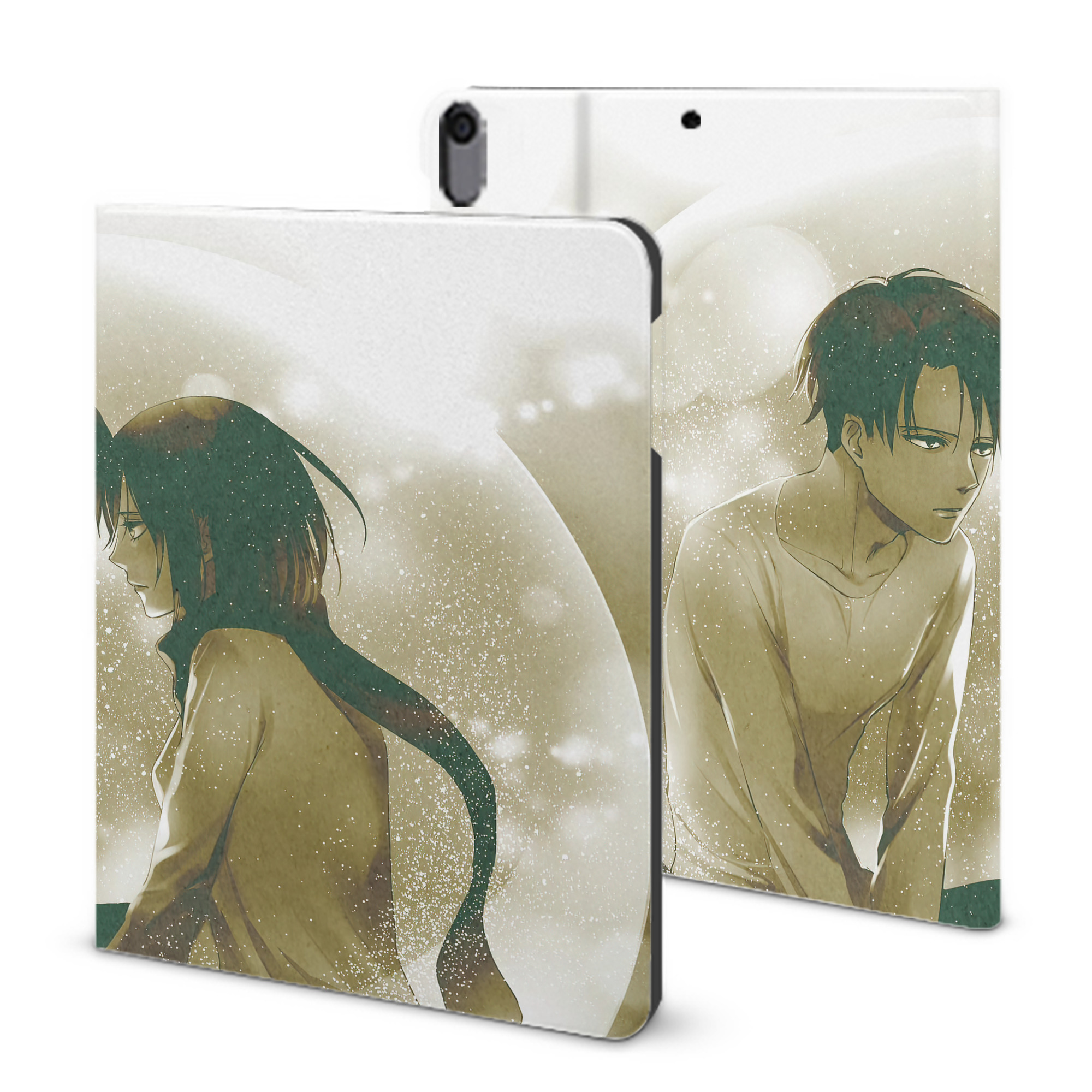 （画像用） 進撃の巨人 Attack on Titan IPad ケース ブック型 PUレザー TPU 耐衝撃 軽量 薄型 ペン収納なし 全面保護 IPad 各モデル対応